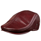 2025 Genuine Leather Beret Hat for Men Warm Windproof Winter Cap Fashion Gentleman Peaked Cap Vintage Stylish Driver Hat Gift