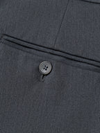 Men's Straight-Leg Dress Pants - Mid-Rise Zipper Closure Trousers, Beltless Design with Internal Adjuster, Wrinkle-Resistant Black/Charcoal Grey for Business Casual & Formal Wear, Machine Washable (No Dryer)