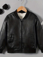 2025 Autumn Winter New Boys' -Lined Zip-Up Jacket