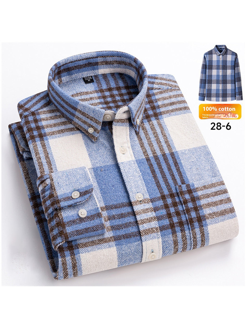 Men's Japanese Retro Plaid Shirt - Brushed Long Sleeve Collar, Single-Breasted Button Front, Brown/Black/White/Beige Tartan Pattern, Casual & Formal Wear (Spring/Fall) - Regular Fit Classic Tailored Blazer-like Coat