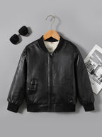 2025 Autumn Winter New Boys' -Lined Zip-Up Jacket