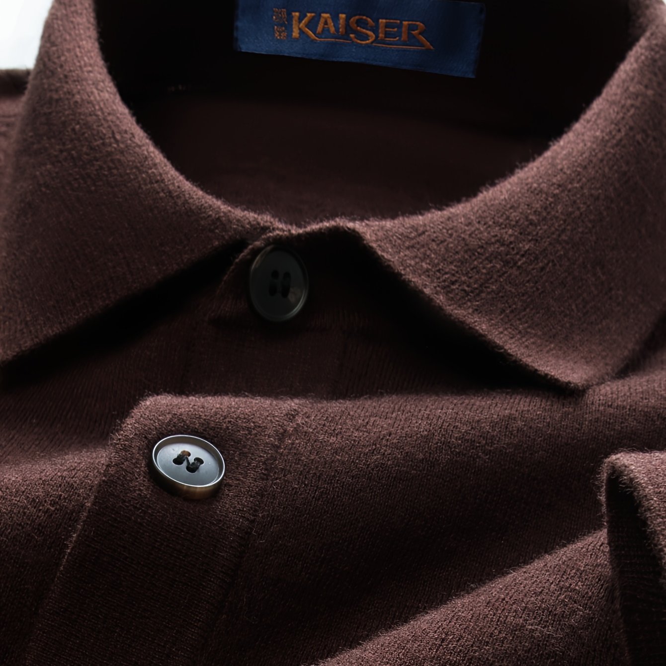 Men's Navy Blue Collar Button-Front Sweater Jacket - Soft Short-Wall Structured Coat for Casual & Formal Wear, Wrinkle-Resistant Layered Blazer (No Belt, Logo Brand Tag)