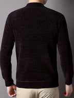 Men'S Autumn and Winter Casual Mid-Length Round Neck Knit Sweater - Semiguo