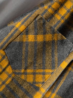 Men's Plaid Shirt Jacket with Hood - Black/White/Gray Tartan Pattern, Collar & Chest Pocket - Winter Warm Coat, Button-Front Blazer for Casual & Smart-Casual Wear (Non-Stretch Woven Fabric)